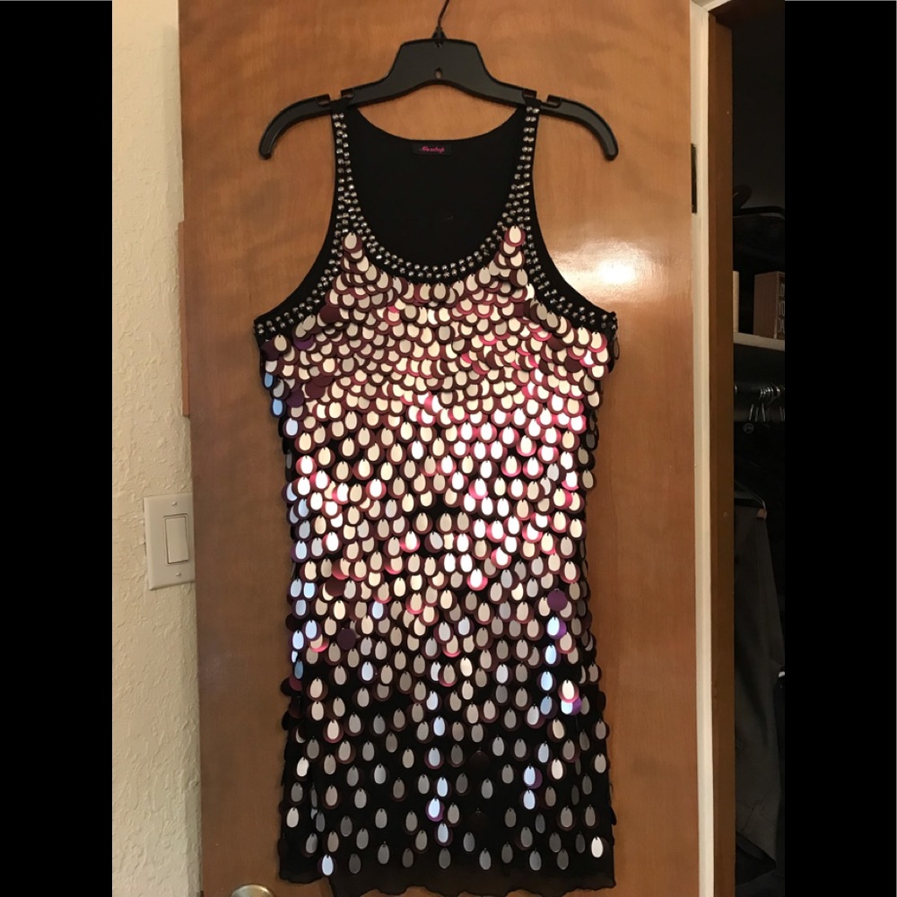 Black Sequin Dress